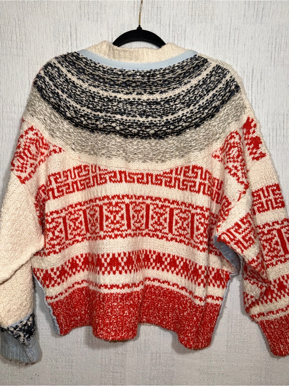 Anthropologie Pilcro Knit Oversized Chunky Grandpa Cardigan Sweater M - Picture 2 of 11